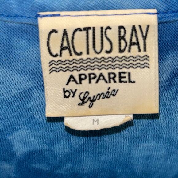 Vintage Cactus Bay Womens Blue Tie Dye Maxi Dress Kokopelli Medium southwestern - Picture 6 of 12